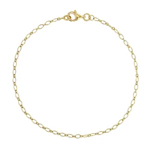 Soleil Collection 2mm Oval Trace Bracelet | 9K Yellow Gold