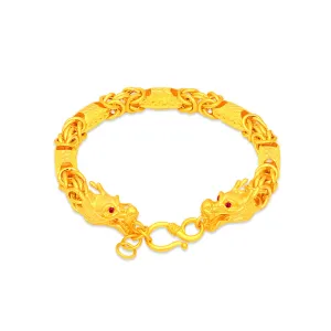 TAKA Jewellery 916 Gold Dragon Heads Bracelet