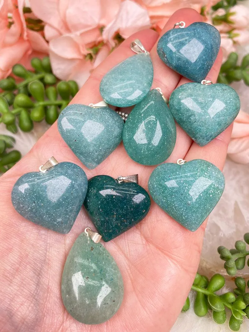 Teal Aventurine Pendants