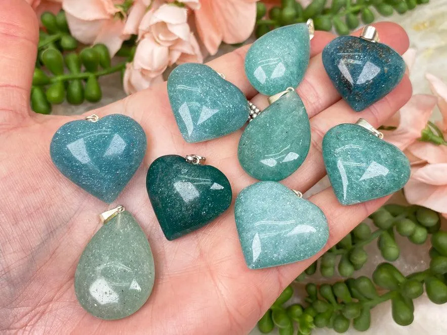 Teal Aventurine Pendants