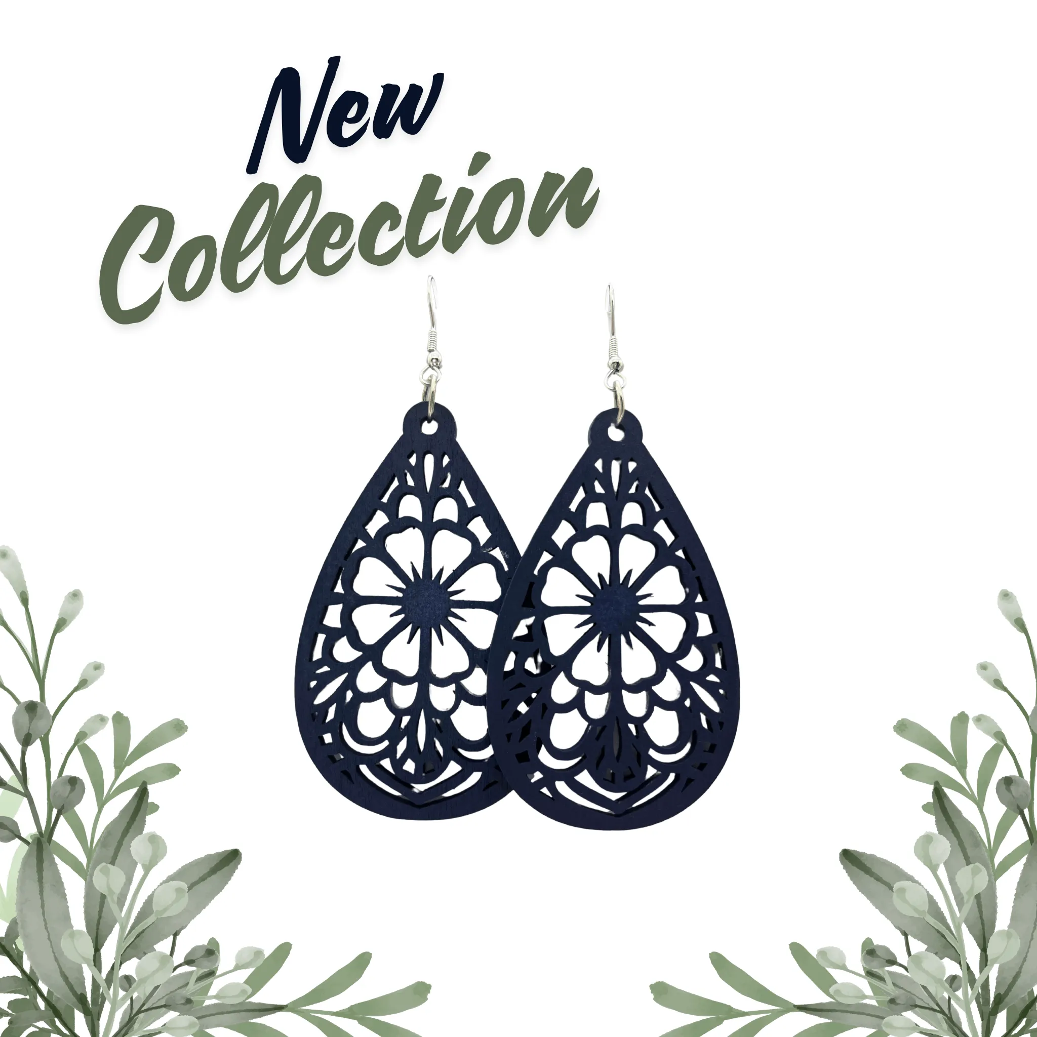 The Wooden Collection-Blue Teardrop