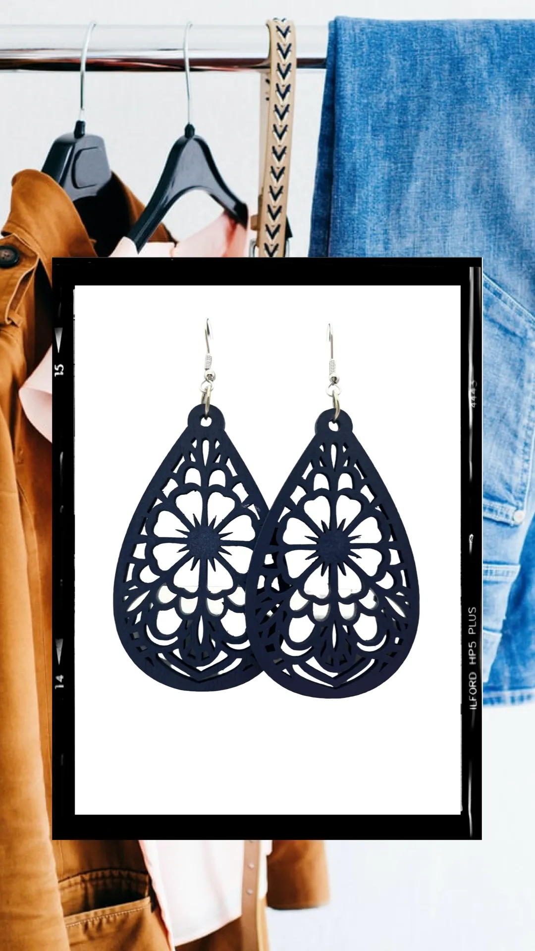 The Wooden Collection-Blue Teardrop