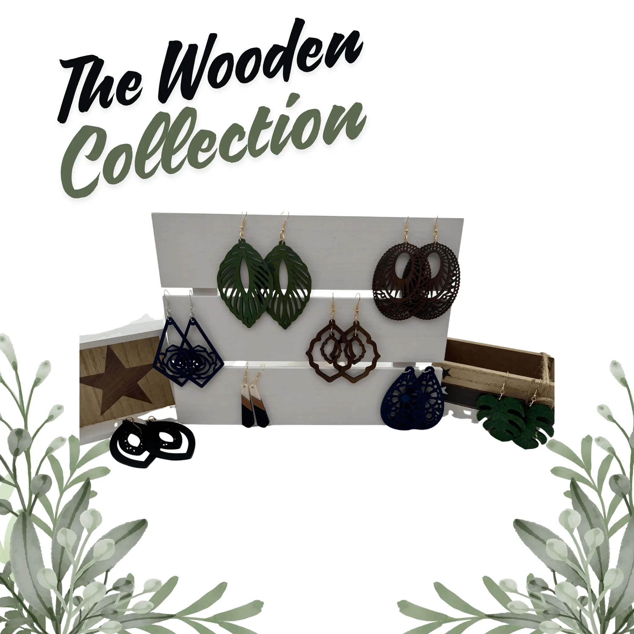 The Wooden Collection-Blue Teardrop