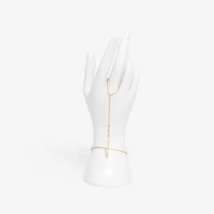 Tri Bezel Hand Chain Bracelet