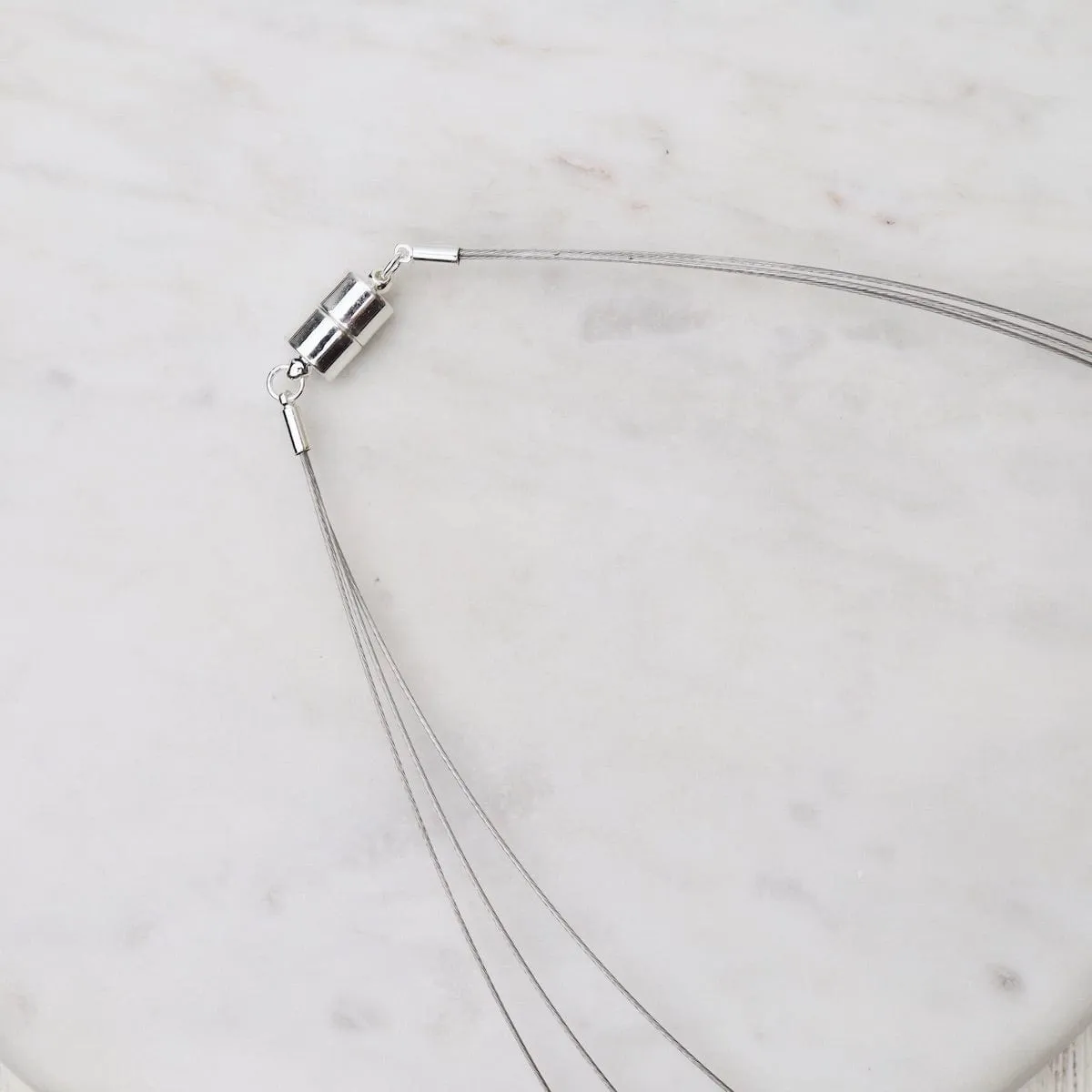 Tri Tone Disc Necklace