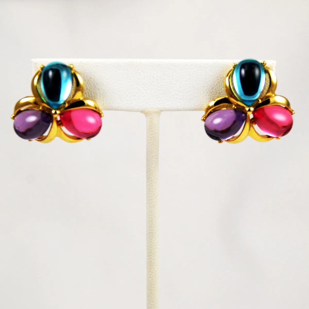 Trifari Jelly Belly Vintage Earrings