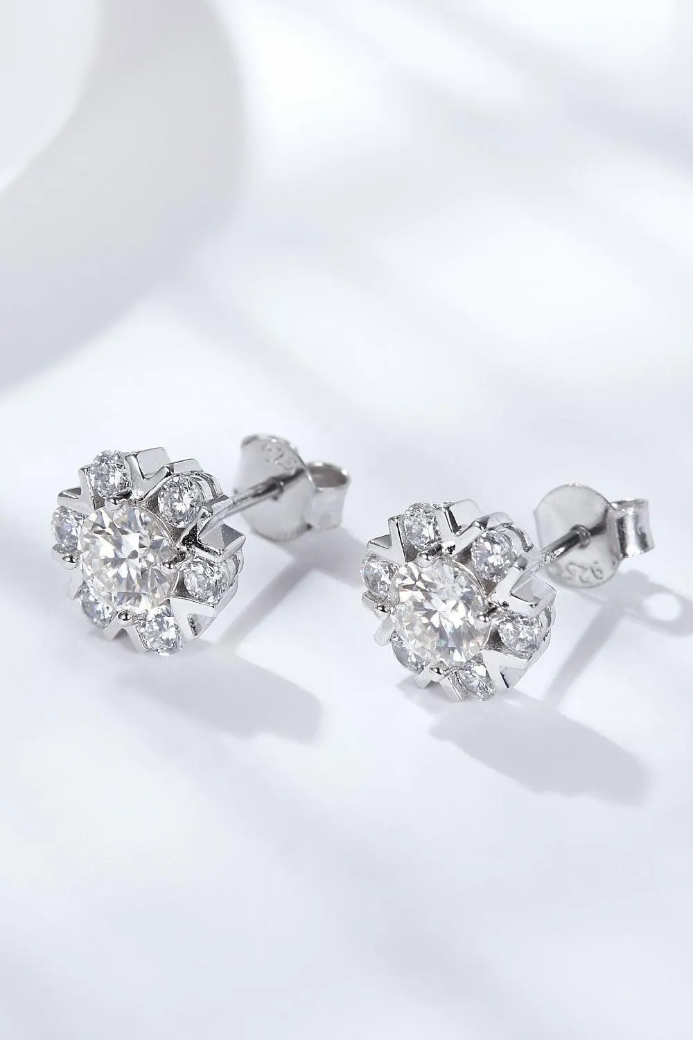 Truly Unique Sterling Silver Moissanite Stud Earrings