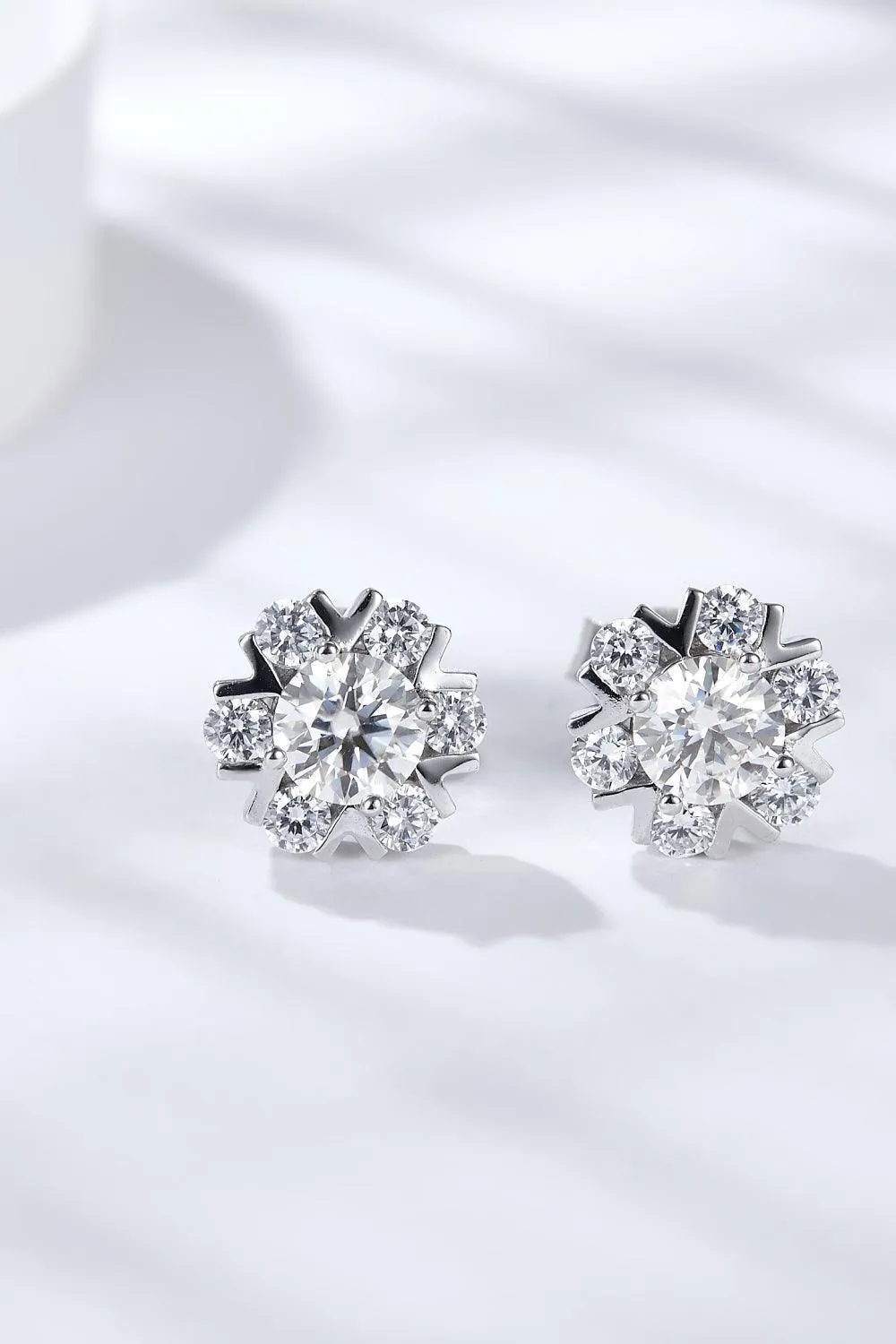 Truly Unique Sterling Silver Moissanite Stud Earrings