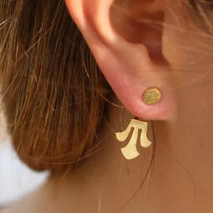 Unique gold stud earrings