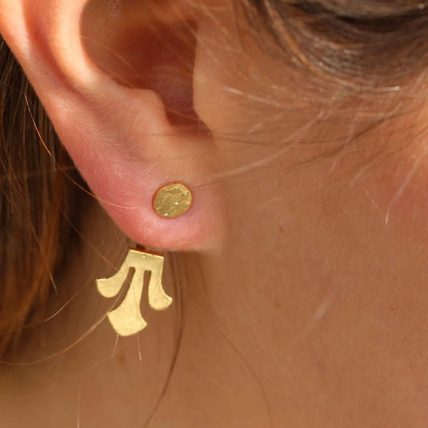 Unique gold stud earrings
