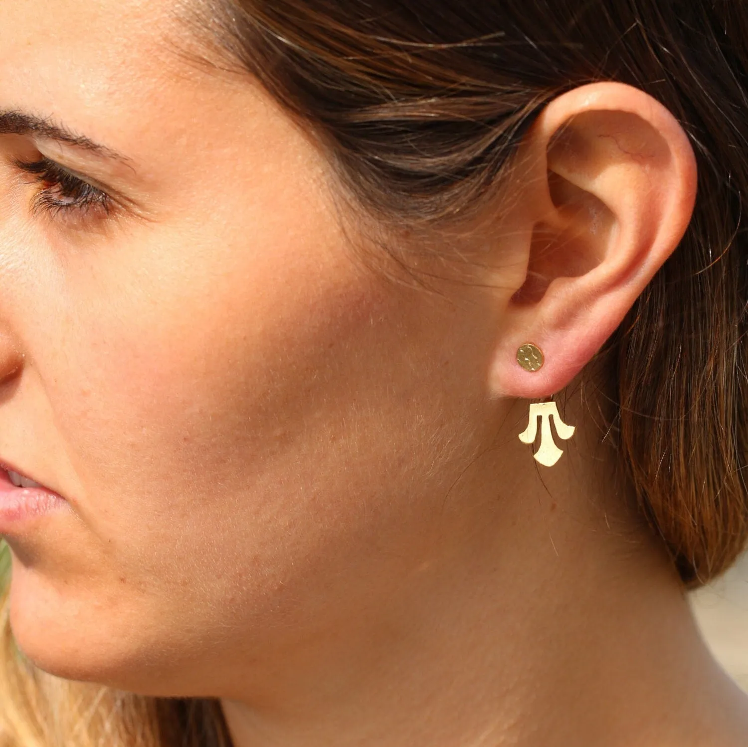 Unique gold stud earrings