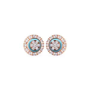 Unique Round Diamond Earrings For Women