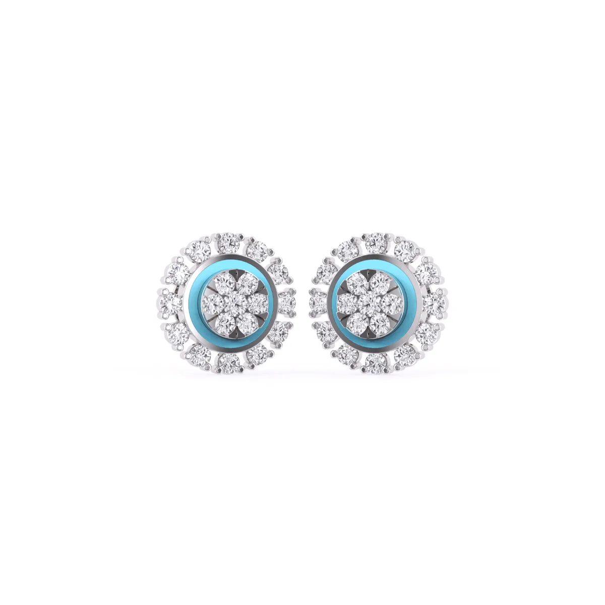 Unique Round Diamond Earrings For Women