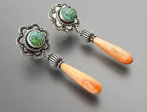 Unique silver agate inspired drop earrings