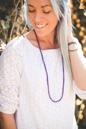 Vibrant Purple Six Strand Necklace