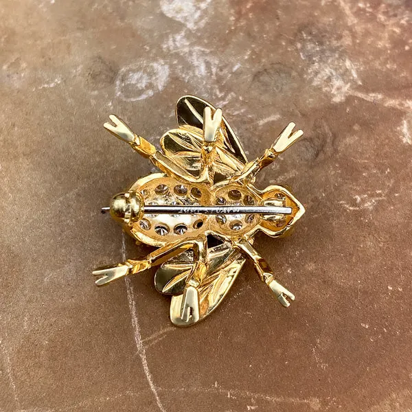 Vintage Diamond Bee Pin