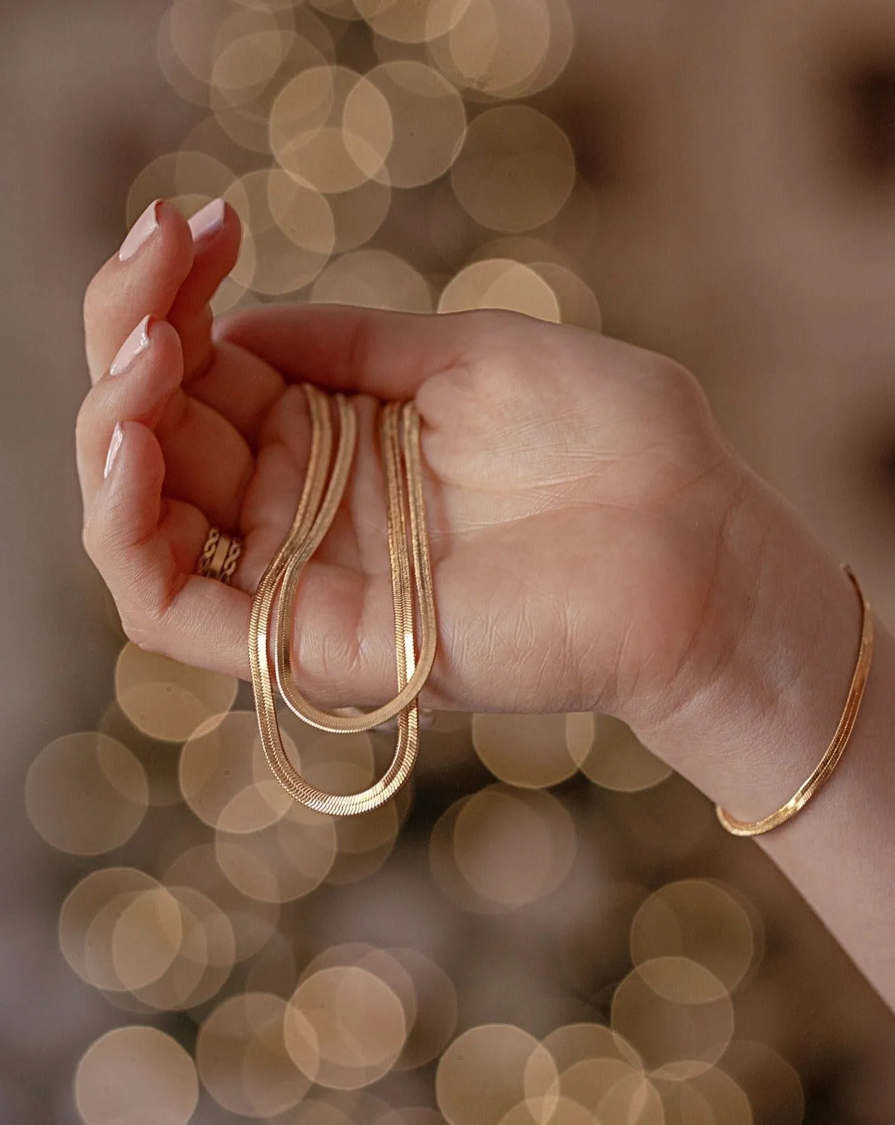 Vintage Herringbone Necklace