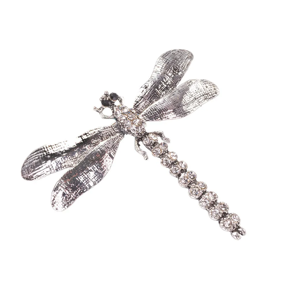 Vintage Metallic Dragonfly Brooch Pin