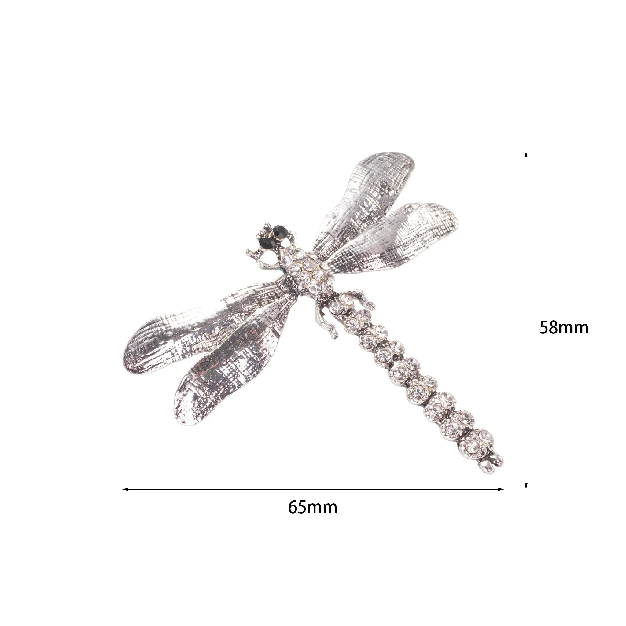 Vintage Metallic Dragonfly Brooch Pin
