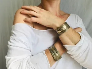 Vintage Pair of Tribal Bangles. Kuchi.