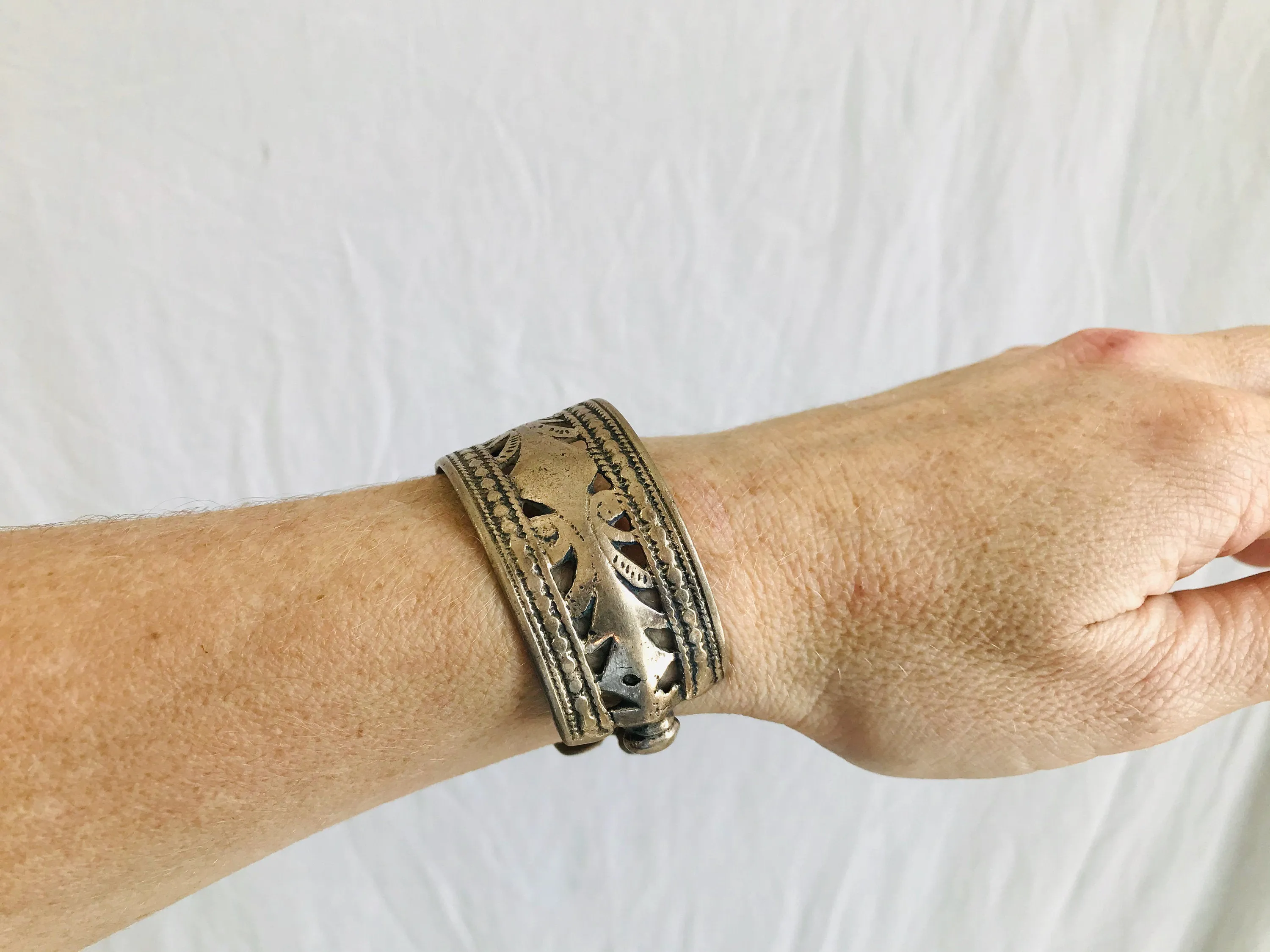 Vintage Pair of Tribal Bangles. Kuchi.