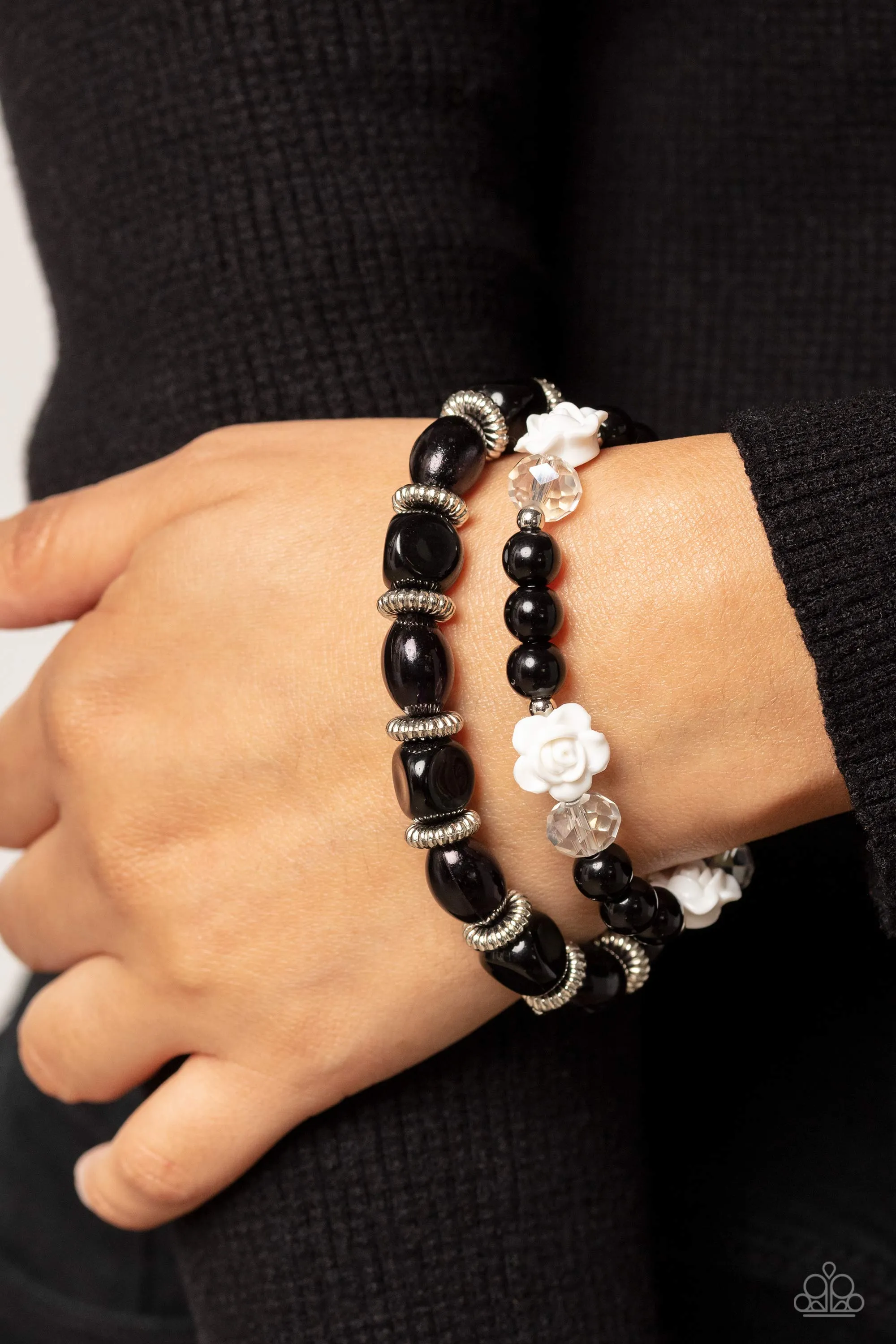 Who ROSE There? - Black Bracelet - Paparazzi Accessories