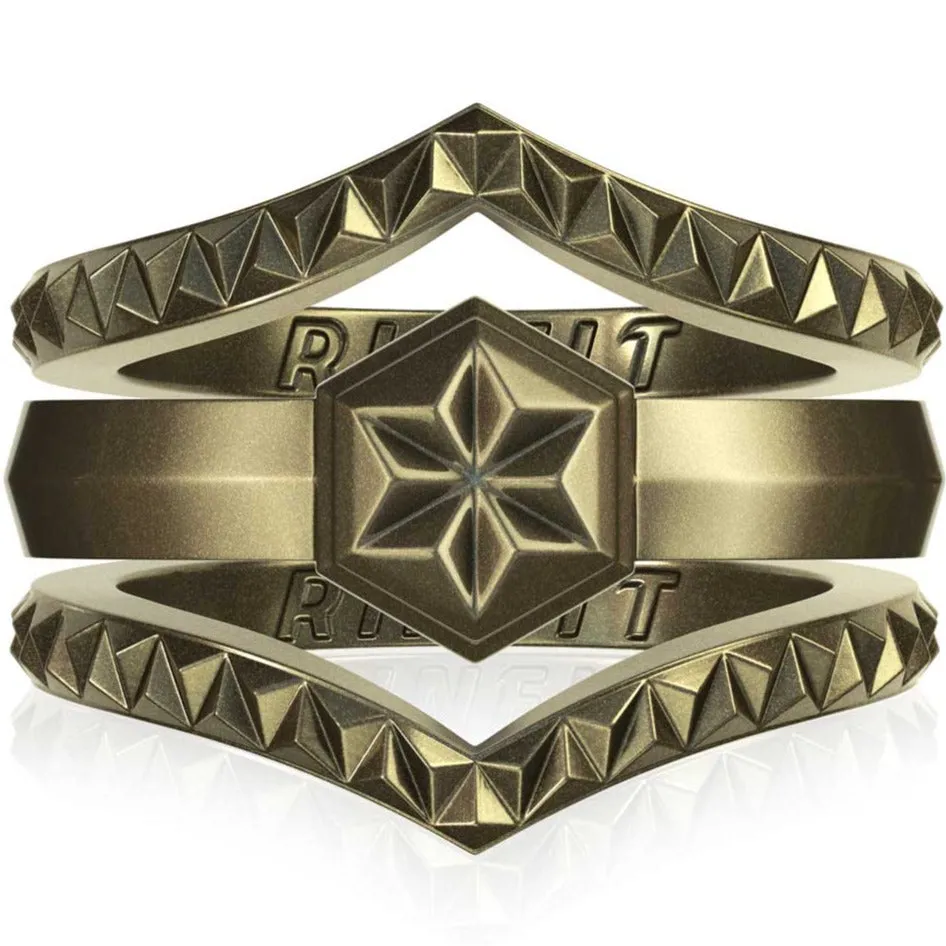 Women's Couture Silicone Rings. Stylish Design - 3 Rings Set